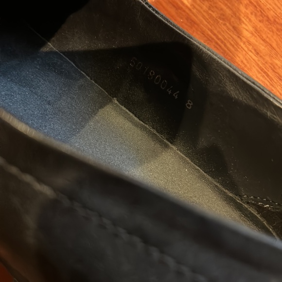 100% Authentic Hugo Boss Men’s Shoe/Slip on Loafer black leather size 9/UK 8 - Picture 3 of 7